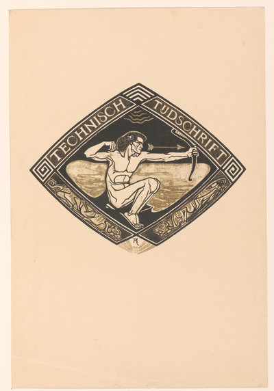 Omslagsdesign for: Technical Magazine, 1914 av Richard Nicolaüs Roland Holst