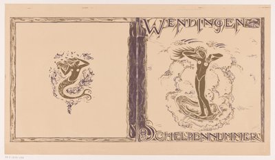 Omslagsdesign for: Wendingen, Skallnummer, 1923 av Richard Nicolaüs Roland Holst
