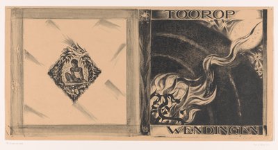 Omslagsdesign for: Wendingen, Toorop utgave, 1928 av Richard Nicolaüs Roland Holst
