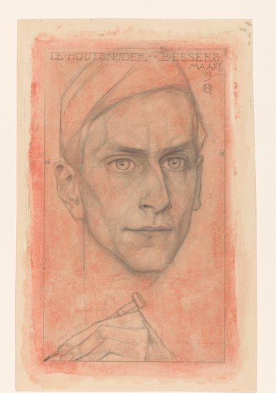 Portrett av treskjæreren B. Essers av Richard Nicolaüs Roland Holst