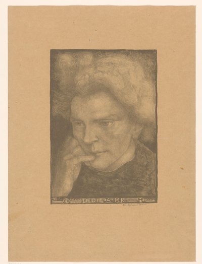 Portrett av en ukjent kvinne Dedie A RR (tittel på objekt) av Richard Nicolaüs Roland Holst