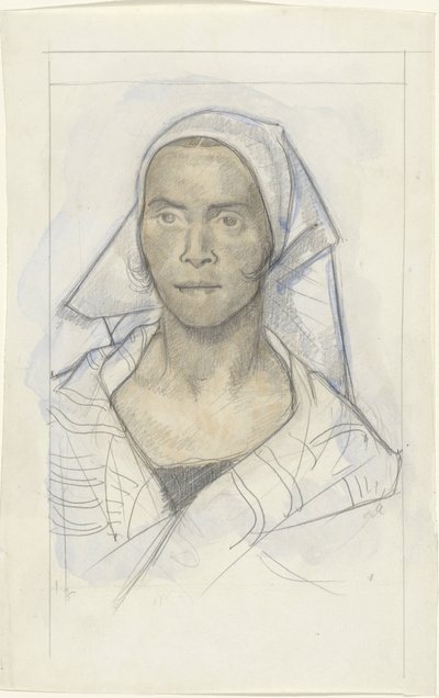 Portrett av en kvinne med et skjerf av Richard Nicolaüs Roland Holst