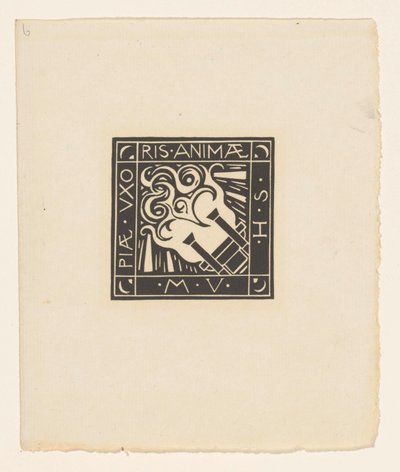 Vigne ter reminiscence aan Mary Vincentia Huizinga-Schorer Sjelens fromme hustru M.V.H.S. (tittel på objekt) av Richard Nicolaüs Roland Holst