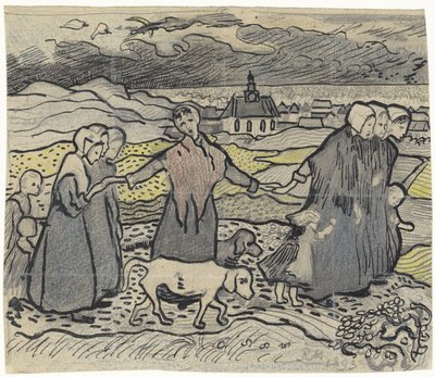 Fiskekvinner i sanddynene av Richard Nicolaüs Roland Holst