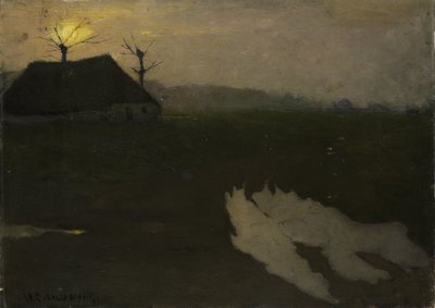 Landskap i måneskinn av Richard Nicolaus Holst Roland