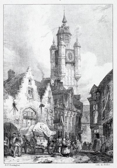 Bergues: Markedstårnet av Richard Parkes Bonington
