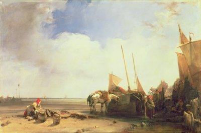 Kystscene i Picardie, ca. 1826 (olje på lerret) av Richard Parkes Bonington