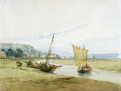 Nær Honfleur, ca. 1822 (wc over grafitt på papir) av Richard Parkes Bonington