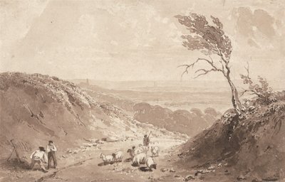 Veiarbeidere nær Lillebonne av Richard Parkes Bonington