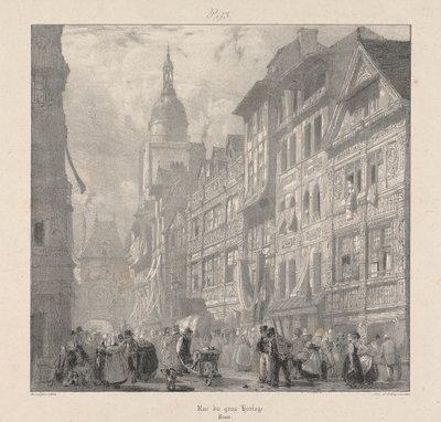 Gros Clock Street av Richard Parkes Bonington