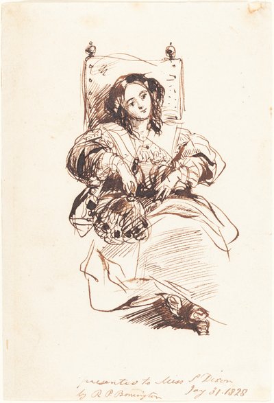 Skisse av en kvinne av Richard Parkes Bonington