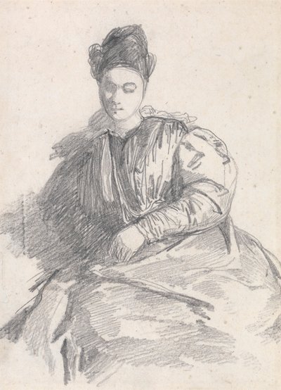 Studie av en sittende kvinne av Richard Parkes Bonington