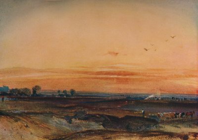 Solnedgang, 1826 av Richard Parkes Bonington