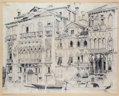 Canal Grande, Venezia, ca. 1826 (blyant) av Richard Parkes Bonington