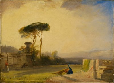 Utsikt på eiendommen til en villa nær Firenze, 1826. av Richard Parkes Bonington