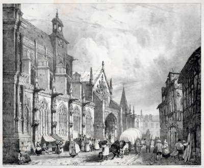 Pittoreske og romantiske reiser i det gamle Frankrike, Normandie..., 1824. av Richard Parkes Bonington