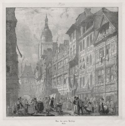Pittoreske og romantiske reiser i det gamle Frankrike, Normandie..., 1824. av Richard Parkes Bonington