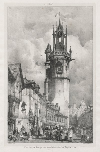 Pittoreske og romantiske reiser i det gamle Frankrike, Normandie, 1824. av Richard Parkes Bonington