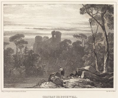 Castle of Bothwell av Richard Parkes Bonington after Francois Alexandre Pernot