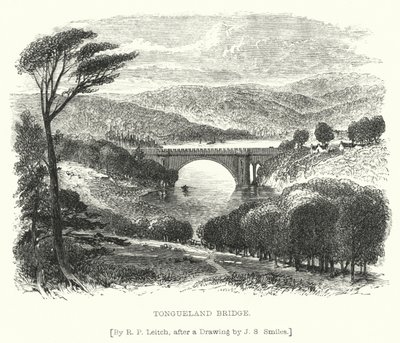 Tongueland Bridge (gravering) av Richard Principal (after) Leitch