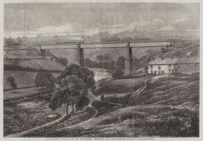 Mottram-viadukten på jernbanen Manchester, Sheffield og Lincolnshire av Richard Principal Leitch