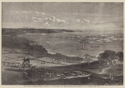 The Naval Review, Flotilla of Gun-Boats utenfor Motherbank av Richard Principal Leitch