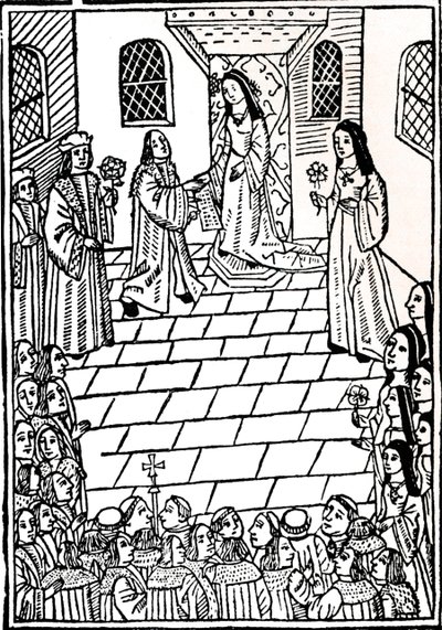 Ekteskapstraktat mellom Charles V og prinsesse Mary Tudor, c1508. av Richard Pynson