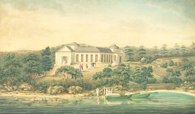 Henrietta Villa, Point Piper, hjemmet til kaptein John Piper, 1820 (wc) av Richard Read