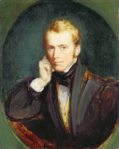 Selvportrett, ca. 1827-37 (olje på panel) av Richard Redgrave
