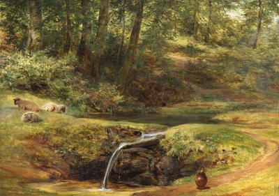 Studie for The Sylvan Spring, 1854 av Richard Redgrave