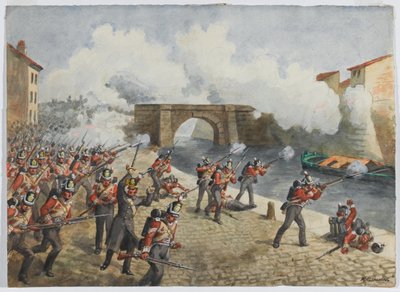 Det 27. Inniskille regiment i Toulouse, 10. april 1814, ca. 1900 av Richard Simkin