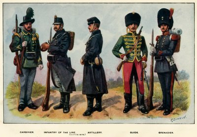 Typer av den belgiske hæren, 1919. av Richard Simkin