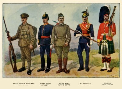 Typer av den britiske hæren, 1919. av Richard Simkin