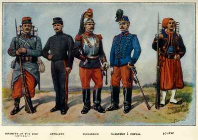 Typer av den franske hæren, 1919. av Richard Simkin