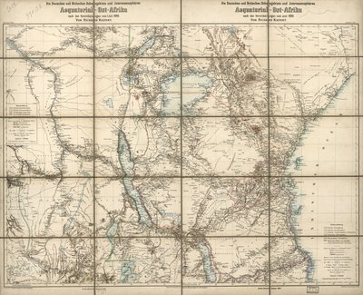 De tyske og britiske protektorater og interessesfærer i Ekvatorial Øst-Afrika: under avtalene fra juni 1890 av Richard; Sprigade Kiepert