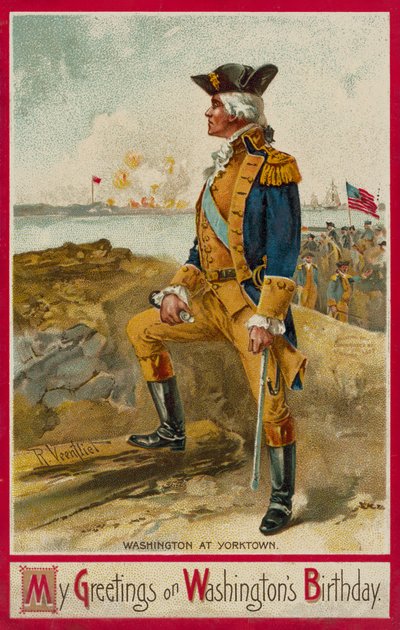 George Washington i Yorktown (kromolitho) av Richard Veenfliet