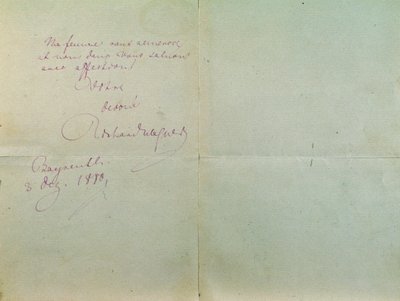 Håndskrevet brev fra Richard Wagner til Luigi Mancinelli, 3. desember av Richard Wagner