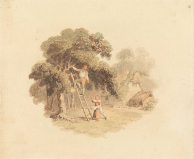 Et epletre nær en hytte av Richard Westall