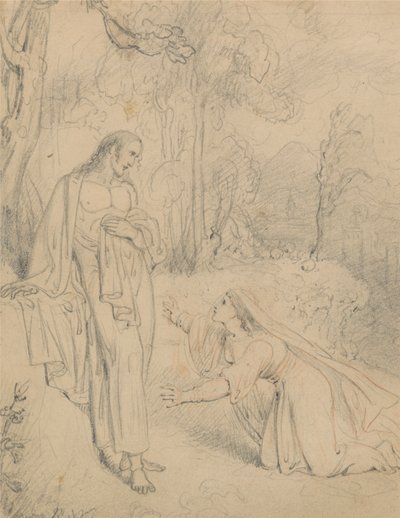 Kristus viser seg for Maria Magdalena (Johannes 20:13-14) av Richard Westall