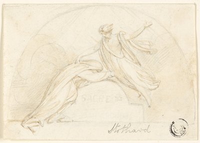 Design for begravelsesmonument av Richard Westall
