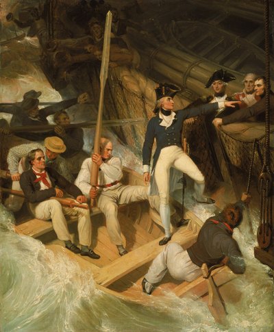 Nelson går ombord på et erobret skip, 20. november 1777 av Richard Westall