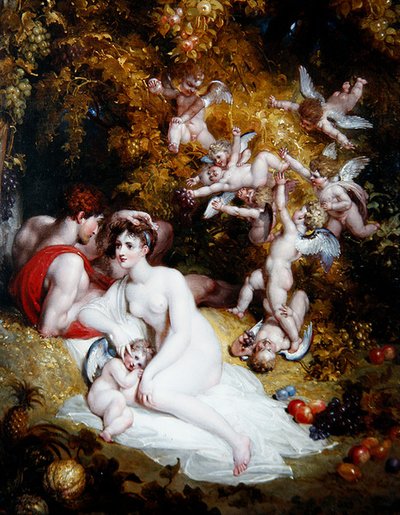 Vertumnus og Pomona, ca. 1807 (olje på panel) av Richard Westall