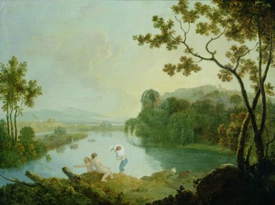 Klassisk landskap (olje på lerret) av Richard Wilson