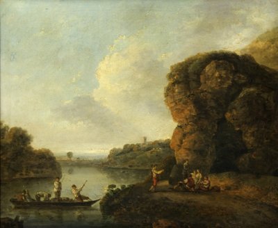 On the Banks of the River (olje på lerret) av Richard Wilson
