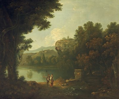 På Tiberen nær Roma (olje på lerret) av Richard Wilson
