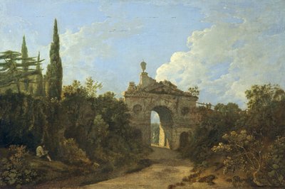 Ruined Arch ved Kew Gardens, Surrey (olje på lerret) av Richard Wilson