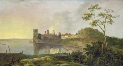 Sommeraften (Caernarvon Castle) ca. 1764-65 (olje på lerret) av Richard Wilson