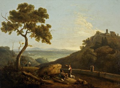 The Temple of the Sybil and the Campagna, Tivoli, Italy (oil on canvas)   1398981   no       norwegian Successfully Translated  Original: The True Method of Sitting a Horse, Mathematically Delineated, 1809., 1809. Translat: The True Method of Sitting a Hor av Richard Wilson