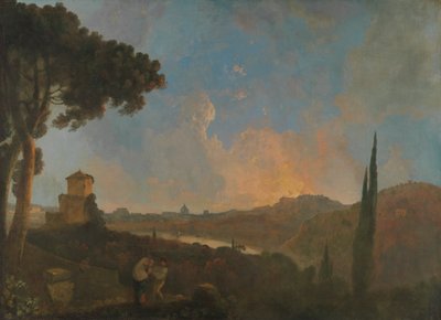 En utsikt over Tiberen med Roma i det fjerne av Richard Wilson