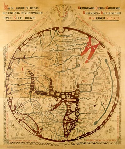 Foran Hereford Mappa av Richard of Haldingham